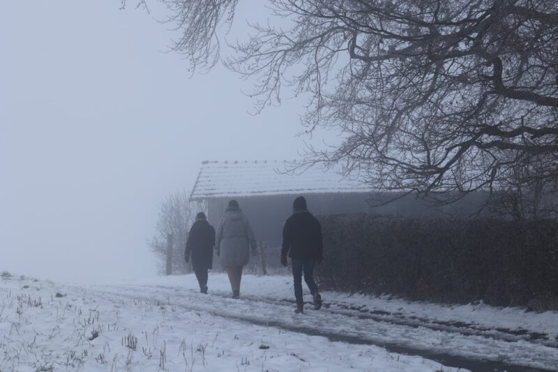 Rückweg im Nebel