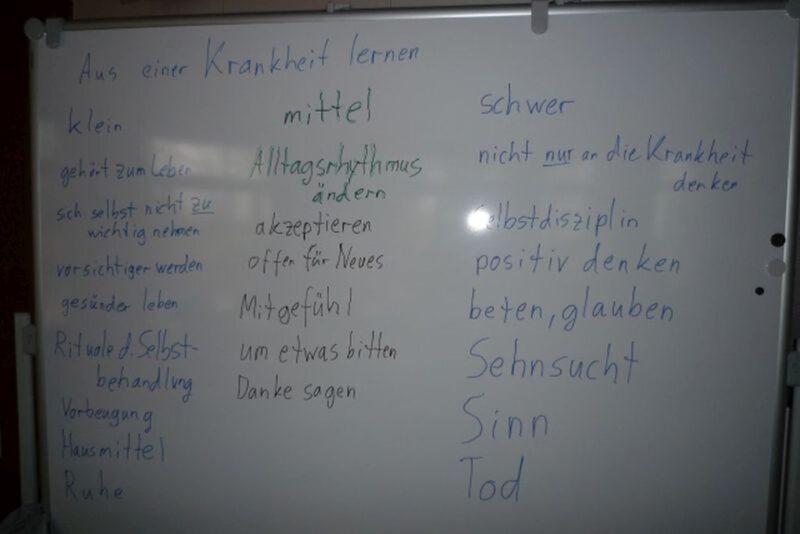 Aus einer Krankheit lernen
